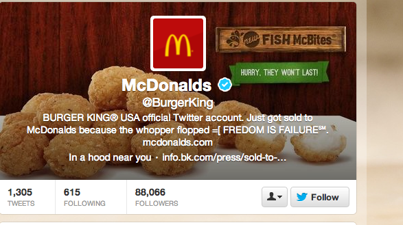 mc donalds, Twitter, Burger King